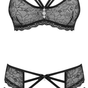 SET - Reggiseno, reggicalze e perizoma taglia S/M - immagine 3