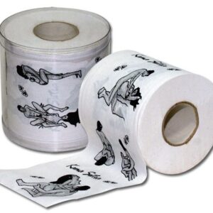 ROTOLO CARTA IGIENICA CON POSIZIONI KAMASUTRA - 2 PEZZI - immagine 1