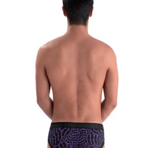 SLIP MOTIVO ZEBRA "EROS VENEZIANI" NERO/VIOLA - immagine 5