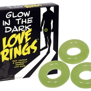 SET 3 ANELLI FALLICI FLUORESCENTI "GLOW IN THE DARK" - immagine 1