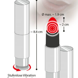 MINI VIBRATORE A FORMA DI ROSSETTO "KISS ME" - immagine 5