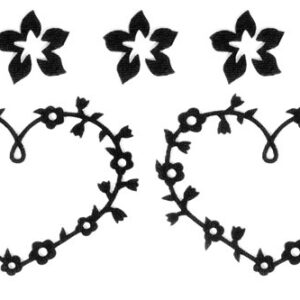 TATUAGGIO 3D TEMPORANEO "CUORI E FIORI" - immagine 1