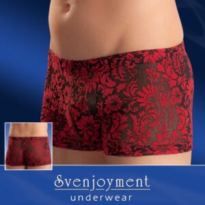 BOXER RETRO' RICAMI FLOREALI SEMITRASPARENTE "ORNAMENT" - immagine 3