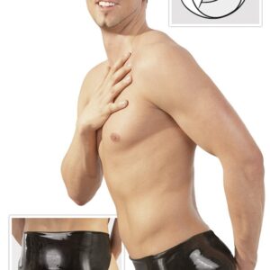 SLIP UOMO IN LATEX NERO CON FALLO INTERNO - immagine 1