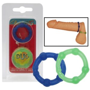 SET 2 ANELLI FALLICI "STRETCH RING DUO" - immagine 1