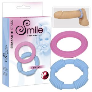 SET 2 ANELLI FALLICI SWEET SMILE "TWINS" - immagine 1