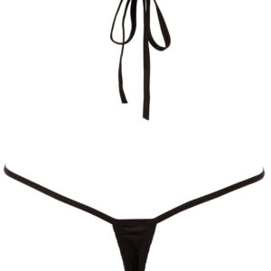 BODY NERO CON DECORAZIONI DI STRASS E APERTURA SULL'INGUINE - TAGLIA UNICA - immagine 6