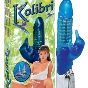 VIBRATORE CON PERLE MASSAGGIANTI E STIMOLATORE CLITORIDE "KOLIBRI" - immagine 1