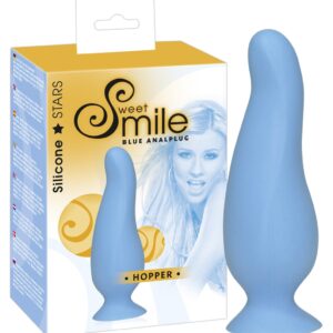 FALLO ANALE ANATOMICO SWEET SMILE "HOPPER" BLU - 10 CM - immagine 1