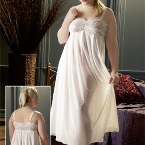 VESTE DA CAMERA BIANCA CON COPPE IN PIZZO - immagine 4