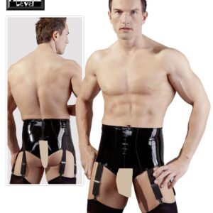 BOXER UOMO VITA ALTA IN LATEX CON APERTURA E REGGICALZE - immagine 4