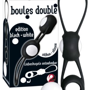 PALLINE DELL'AMORE IN SILICONE "BOULES DOUBLE" NERO - immagine 1