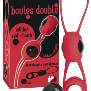 PALLINE DELL'AMORE IN SILICONE "BOULES DOUBLE" ROSSO - immagine 1