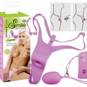 OVULO VIBRANTE INDOSSABILE "3 IN ONE" ROSA - immagine 1