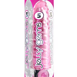 VIBRATORE PIPEDREAM "JELLY GEMS NO. 5" ROSA - 15 CM - immagine 3