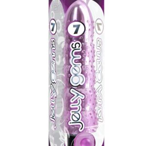 VIBRATORE PIPEDREAM "JELLY GEMS NO. 7" VIOLA - 18.5 CM - immagine 1