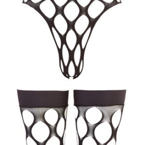 BODY IN RETE A MAGLIA LARGA CON CALZE COORDINATE - TAGLIA UNICA - immagine 4