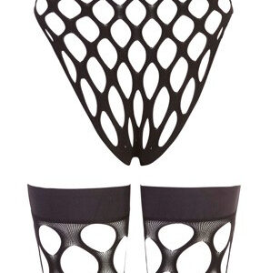 BODY IN RETE A MAGLIA LARGA CON CALZE COORDINATE - TAGLIA UNICA - immagine 5