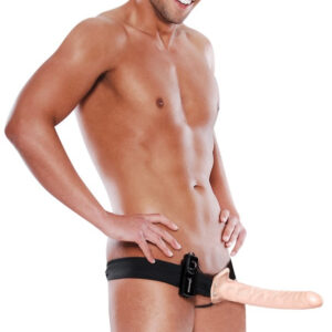 VIBRATORE INDOSSABILE STRAP-ON FETISH FANTASY CARNE - 25 CM - immagine 1