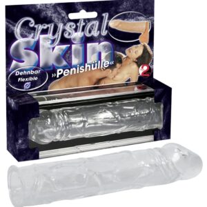 GUAINA FALLICA "CRYSTAL SKIN" TRASPARENTE - 16 CM - immagine 1