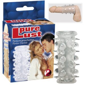 GUAINA FALLICA IN SILICONE "PURE LUST" TRASPARENTE - immagine 1