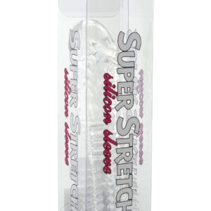 GUAINA FALLICA "SUPER STRETCH" TRASPARENTE - 14 CM - immagine 3