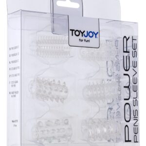 SET 6 GUAINE FALLICHE STIMOLANTI DIFFERENTI TRASPARENTI - immagine 1