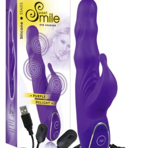 VIBRATORE RABBIT RICARICABILE USB "PURPLE DELIGHT" - immagine 1