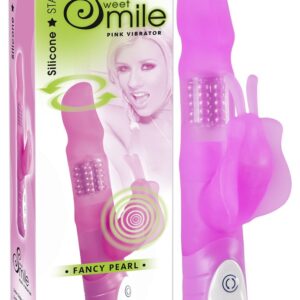 VIBRATORE E STIMOLATORE CLITORIDEO "FANCY PEARL" ROSA - immagine 1