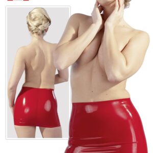 MINIGONNA IN LATEX ROSSO - immagine 9