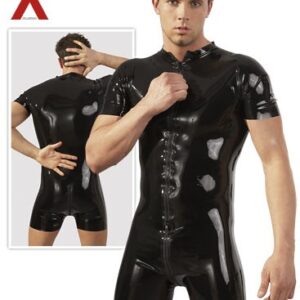 TUTA UOMO IN LATEX CON MANICHE E PANTALONI CORTI - immagine 7