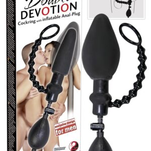 PLUG ANALE GONFIABILE CON ANELLO FALLICO "DOUBLE DEVOTION" - immagine 1