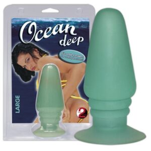 CUNEO ANALE CON BASE A VENTOSA "OCEAN DEEP" - 13.5 CM - immagine 1