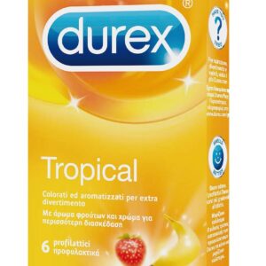 PROFILATTICI COLORATI ED AROMATIZZATI DUREX "TROPICAL" - 6 PEZZI - immagine 1