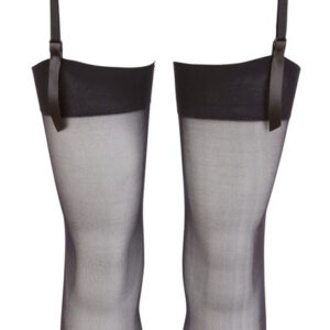 REGGICALZE IN PIZZO CON FIOCCHETTO GIARRETTIERE E CALZE NERE - immagine 4