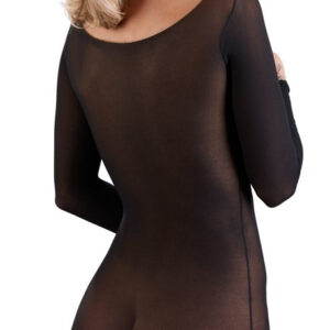 MINI ABITO SEMI TRASPARENTE NERO - TAGLIA UNICA - immagine 4