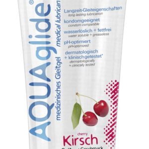 LUBRIFICANTE GEL AROMA CILIEGIA "AQUAGLIDE" - 100 ML - immagine 1