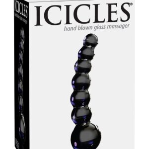 CATENA ANALE IN VETRO NERO PIPEDREAM "ICICLES NO. 66" - immagine 3