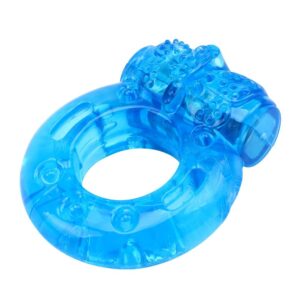 ANELLO FALLICO VIBRANTE RIUTILIZZABILE BLU - immagine 3