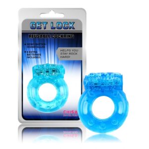 ANELLO FALLICO VIBRANTE RIUTILIZZABILE BLU - immagine 5