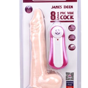 VIBRATORE REALISTICO  CON VENTOSA "JAMES DEAN" CARNE - 20 CM - immagine 3