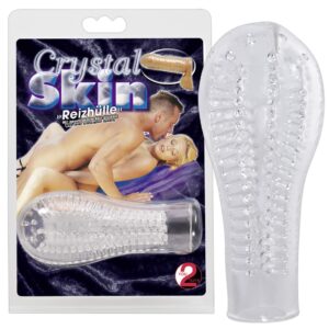 GUAINA FALLICA INVERTIBILE "CRYSTAL SKIN" - immagine 1