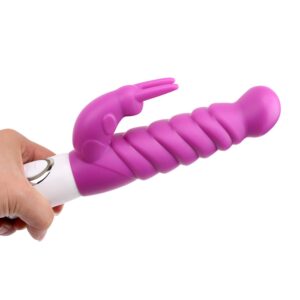 VIBRATORE CON RILIEVI STIMOLANTI "RIPPLE RABBIT" - 26 CM - immagine 3