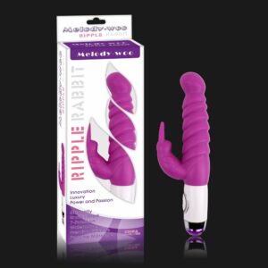 VIBRATORE CON RILIEVI STIMOLANTI "RIPPLE RABBIT" - 26 CM - immagine 6