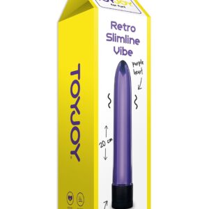 VIBRATORE TOYJOY "RETRO SLIMLINE" VIOLA - 20 CM - immagine 3