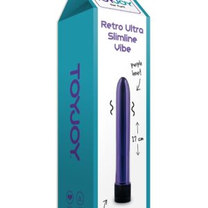 VIBRATORE TOYJOY "RETRO ULTRA SLIMLINE" VIOLA - 17 CM - immagine 3