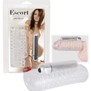 GUAINA FALLICA CON MINI VIBRATORE "ESCORT MICHELLE" - 12 CM - immagine 1
