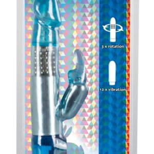 VIBRATORE RABBIT "CRAZY CLIT TICKLER" BLU - 21.5 CM - immagine 7