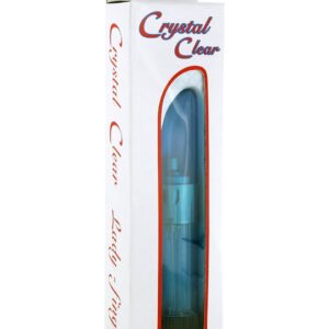 VIBRATORE CLASSICO TRASPARENTE "CRYSTAL CLEAR LADYFINGER" BLU - 11.5 CM - immagine 3
