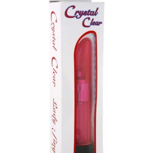 VIBRATORE CLASSICO TRASPARENTE "CRYSTAL CLEAR LADYFINGER" ROSA - 11.5 CM - immagine 3
